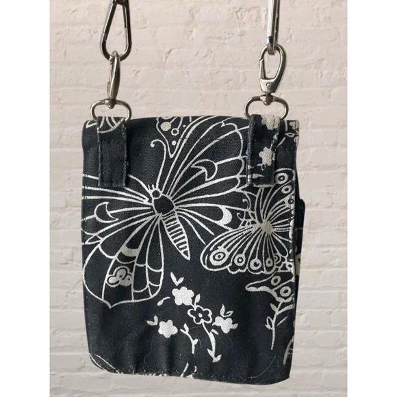 ZAND Amsterdam Crossbody Bag Handmade Canvas Butterfly Print Boho Festival Trave - Picture 4 of 14